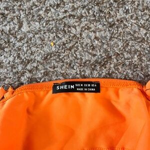 SHEIN Vibrant Orange Swimwear Top